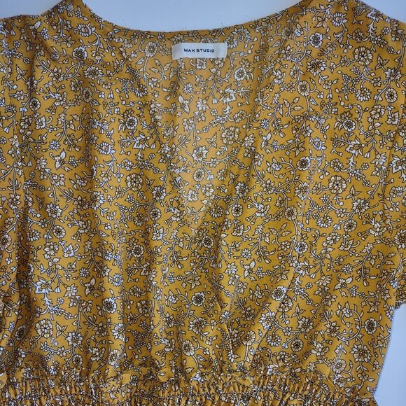 Max Studio Praire Floral Maxi Dress Cottagecore Puff Sleeve Garden Girl  Medium - Picture 7 of 8